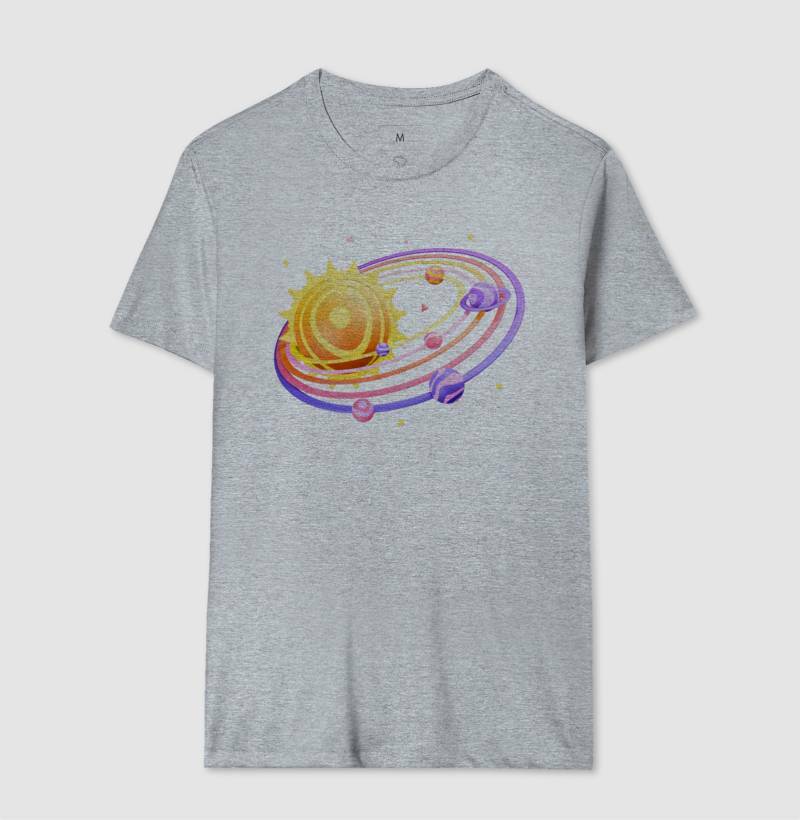 Camiseta - Sistema Solar Colorido