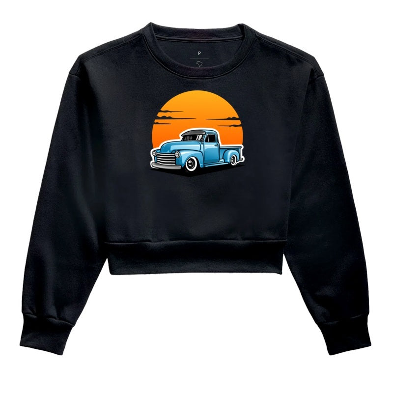 Moletom Cropped - Carro Retrô