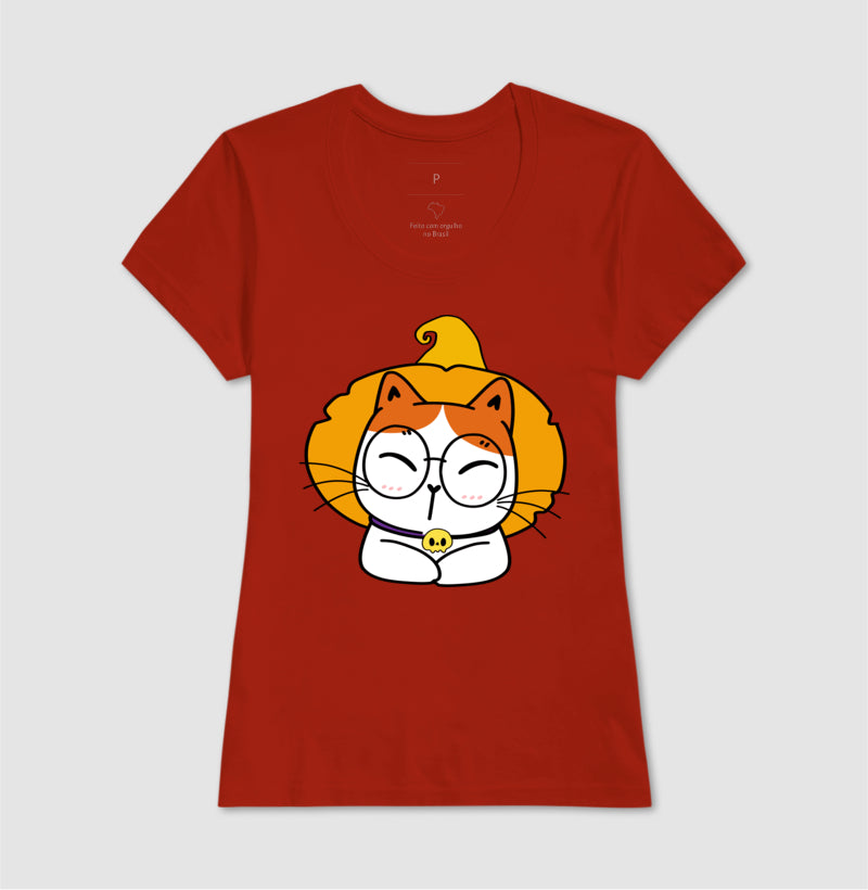 Baby Look - Gato de Chapéu