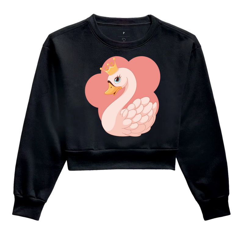 Moletom Cropped - Cisne