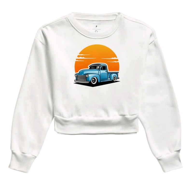 Moletom Cropped - Carro Retrô