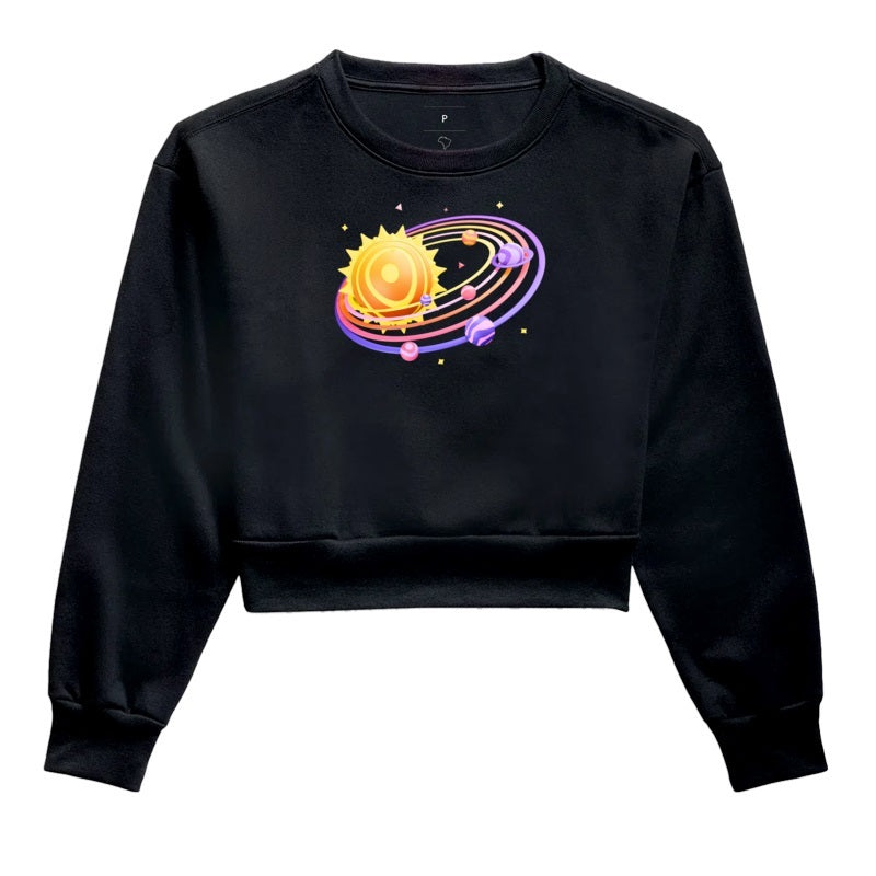 Moletom Cropped - Sistema Solar Colorido