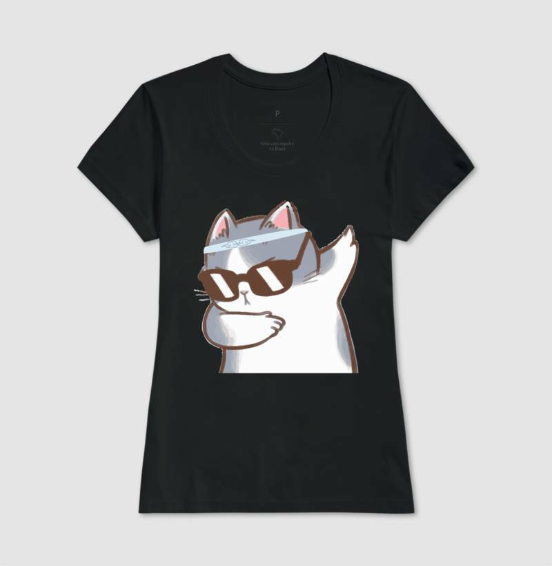 Baby Look - Gato Divertido