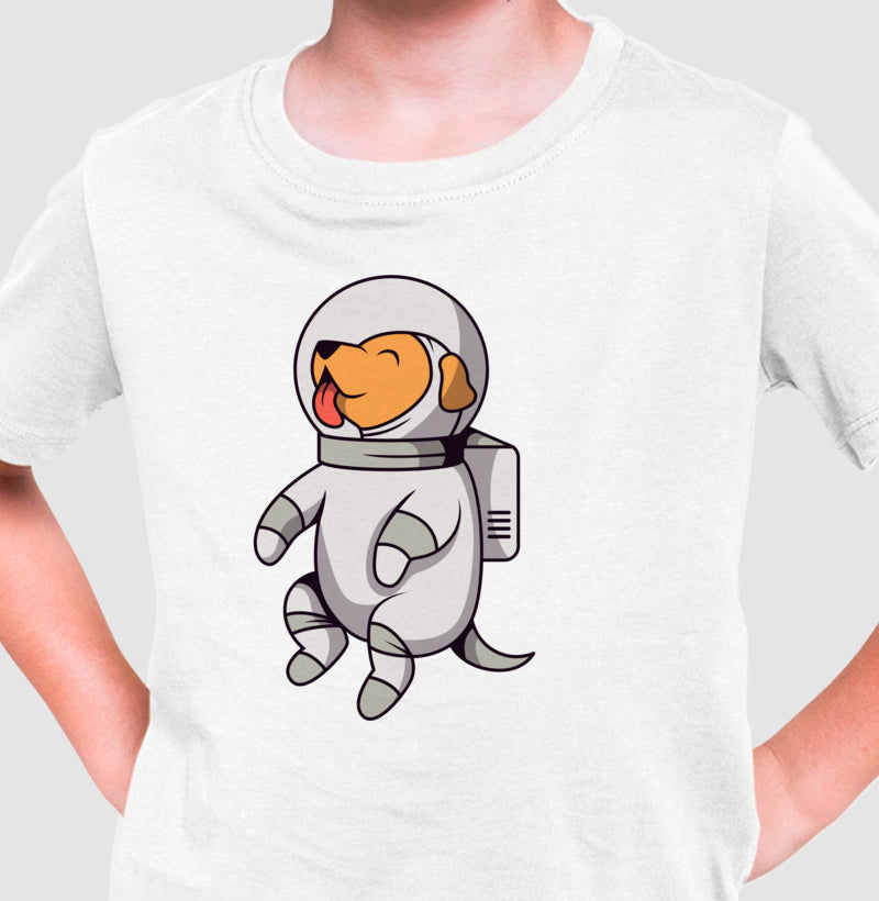 Camiseta Infantil - Cachorro Astronauta