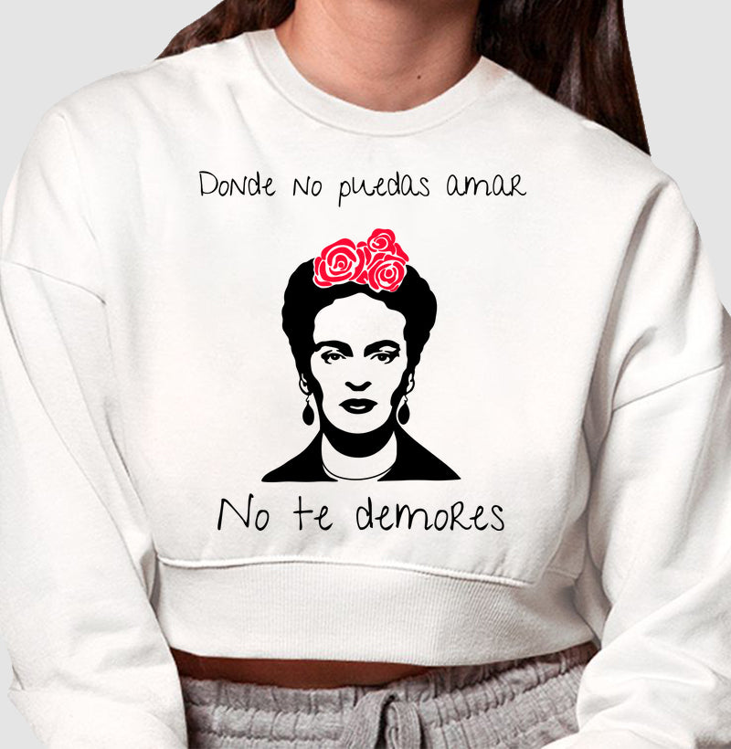 Moletom Cropped - Girl Power Frida