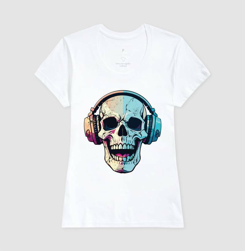 Baby Look - Caveira de Phone