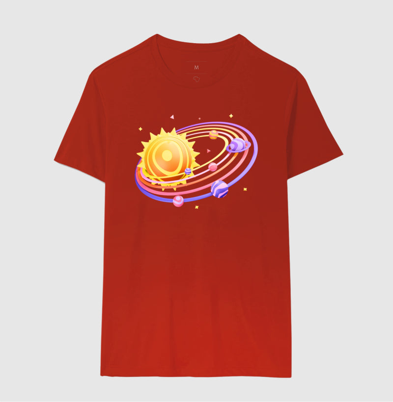 Camiseta - Sistema Solar Colorido