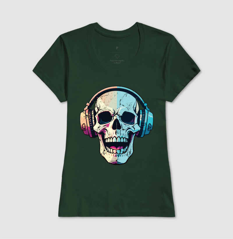 Baby Look - Caveira de Phone