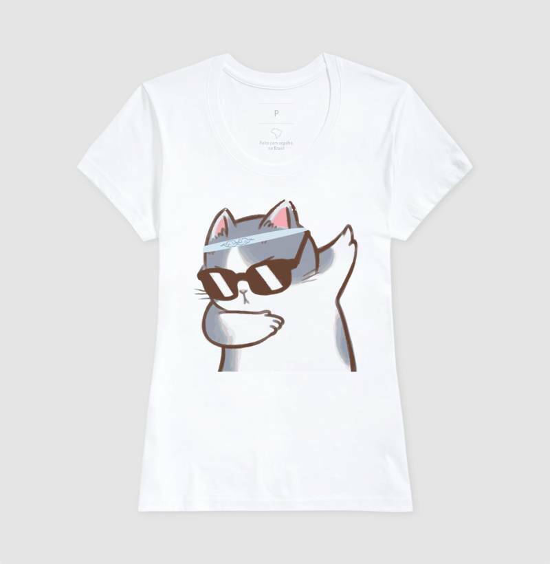 Baby Look - Gato Divertido