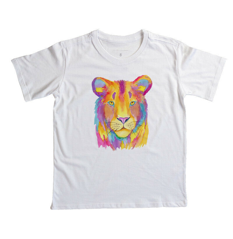 Camiseta Infantil - Leoa Colorida