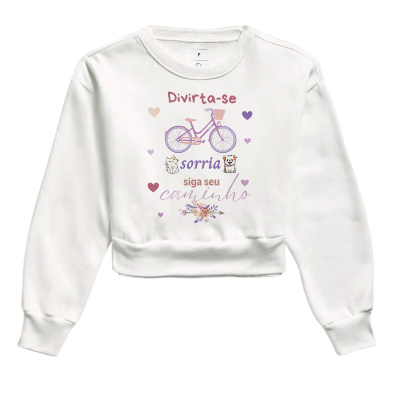 Moletom Cropped - Girl Power Hanna