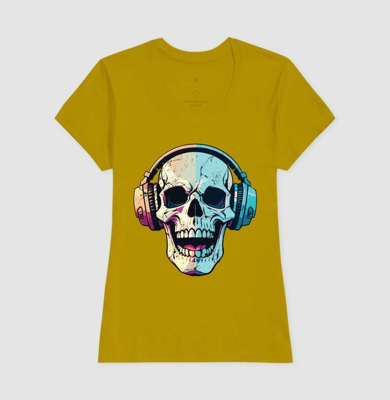Baby Look - Caveira de Phone