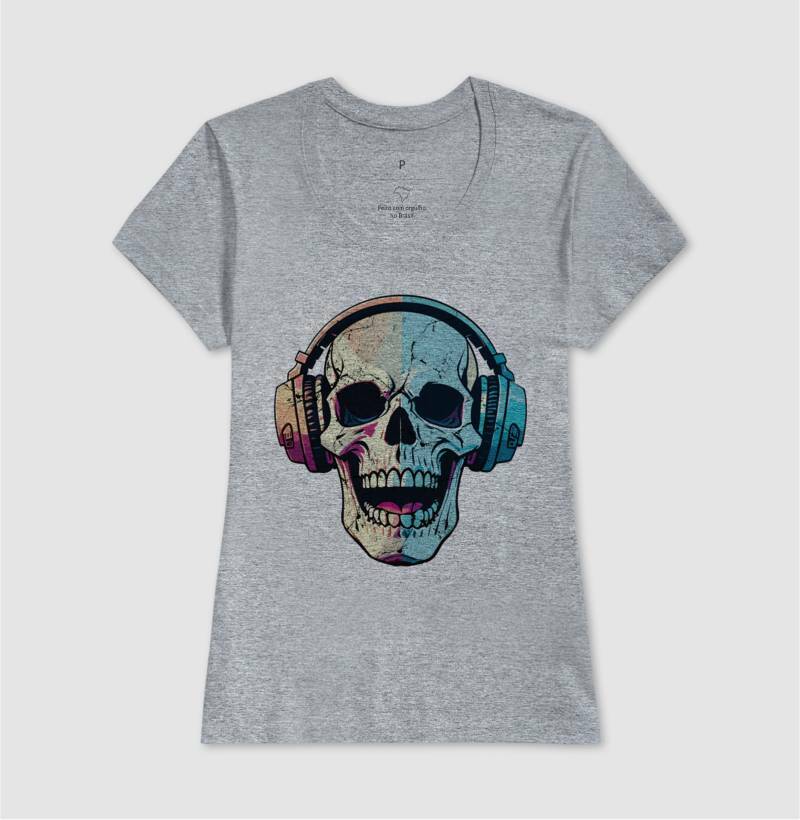 Baby Look - Caveira de Phone