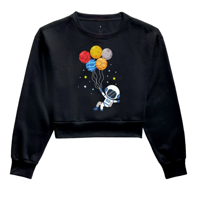 Moletom Cropped - Astronauta de Bexiga
