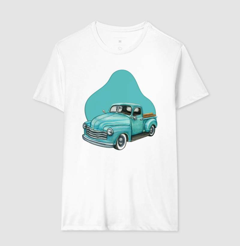 Camiseta - Carro Antigo Azul