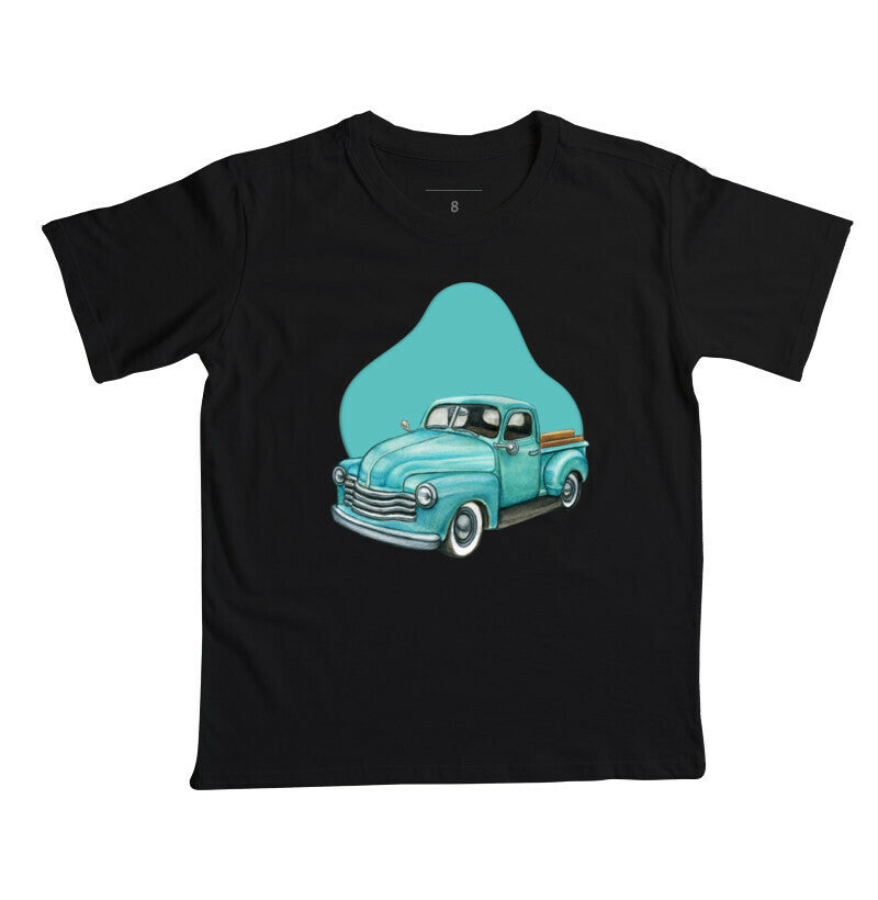 Camiseta Infantil - Carro Antigo Azul