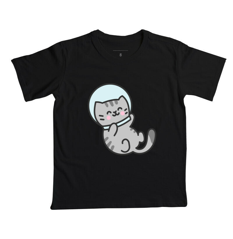 Camiseta Infantil - Gato Astronauta