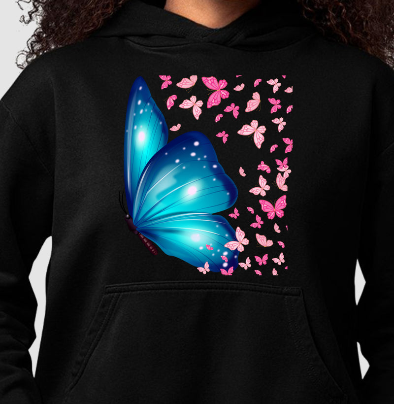 Moletom Hoodie - Borboleta Azul
