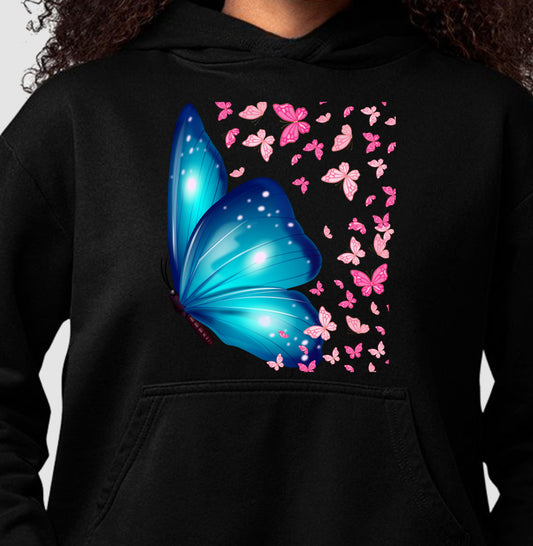 Moletom Hoodie - Borboleta Azul