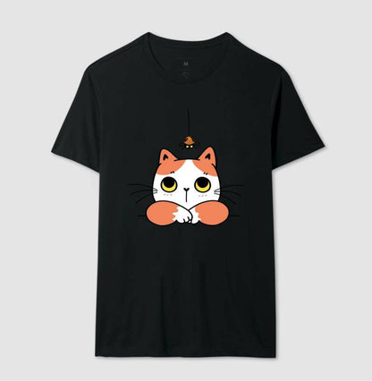 Camiseta - Gato com Aranha