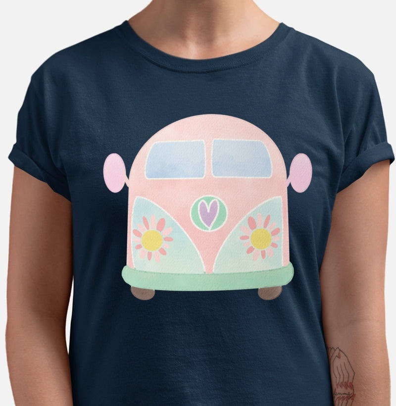 Camiseta - Kombi Rosa