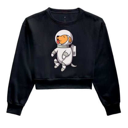 Moletom Cropped - Cachorro Astronauta