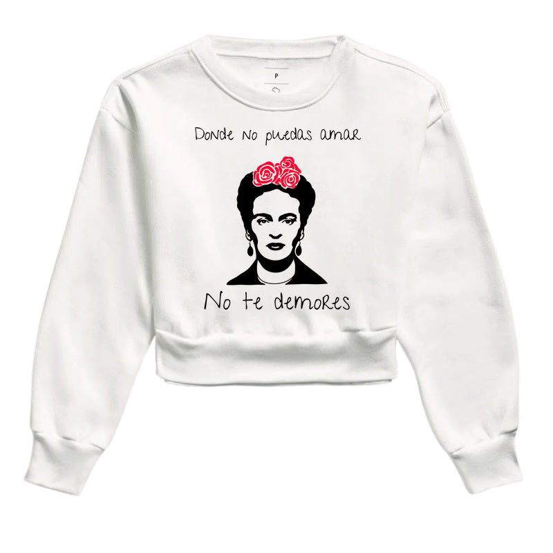 Moletom Cropped - Girl Power Frida