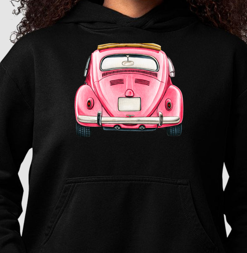 Moletom Hoodie - Fusca Rosa