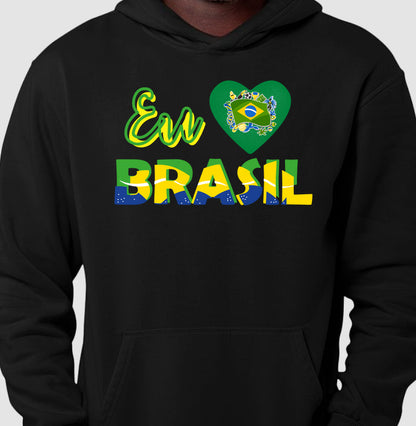 Moletom Hoodie - Eu amo Brasil