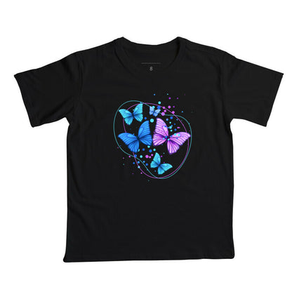 Camiseta Infantil - Borboletas Azuis