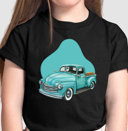 Camiseta Infantil - Carro Antigo Azul