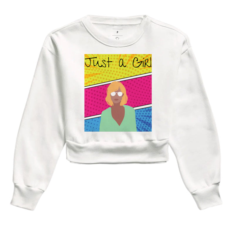 Moletom Cropped - Girl Power Fabiana