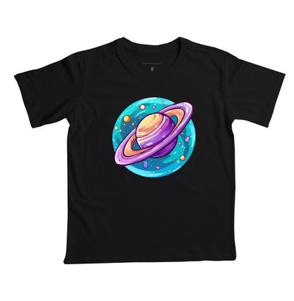 Camiseta Infantil - Saturno Colorido