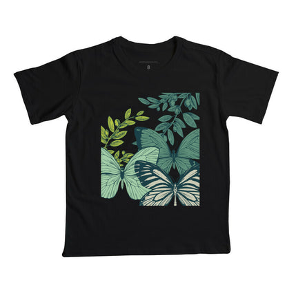 Camiseta Infantil - Borboletas Verdes