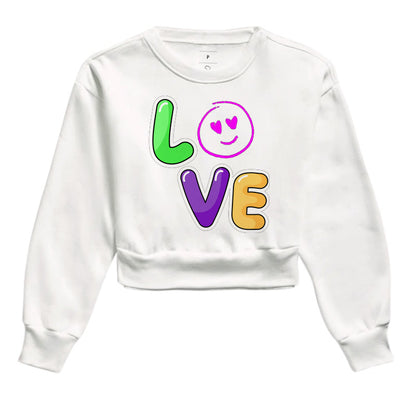 Moletom Cropped - Love Emoji