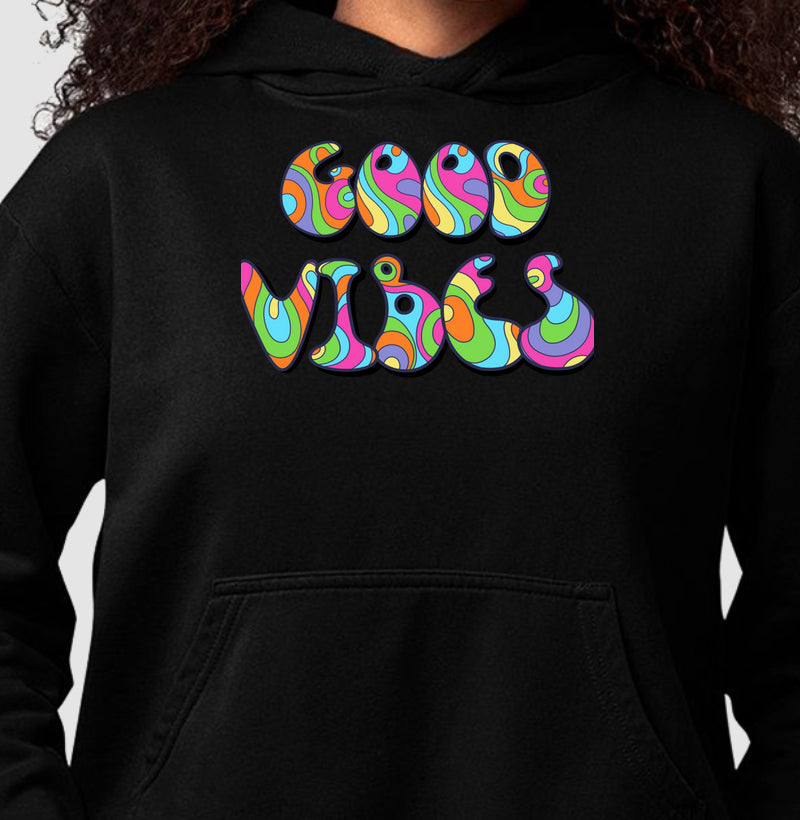 Moletom Hoodie - Good Vibes Retrô