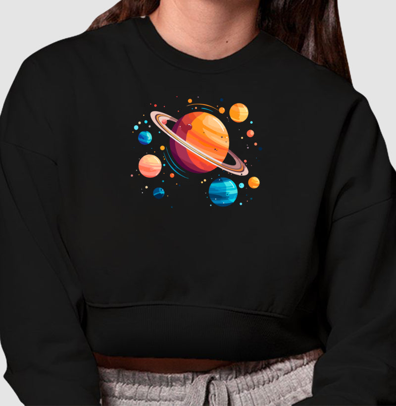 Moletom Cropped - Saturno