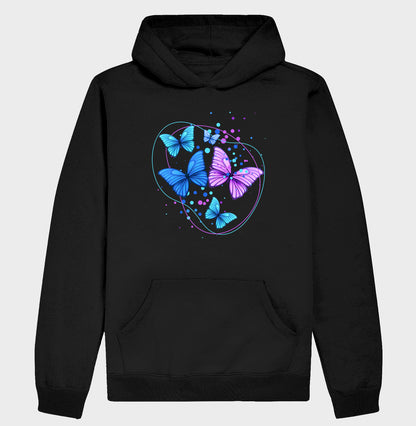 Moletom Hoodie - Borboletas Azuis