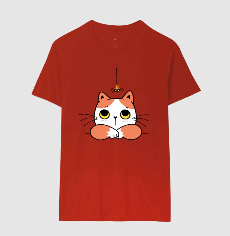 Camiseta - Gato com Aranha