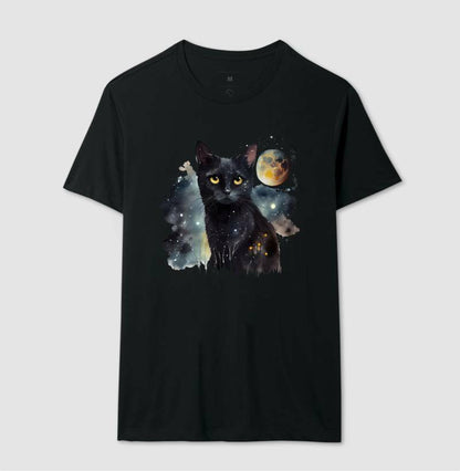 Camiseta - Gato Preto Luar