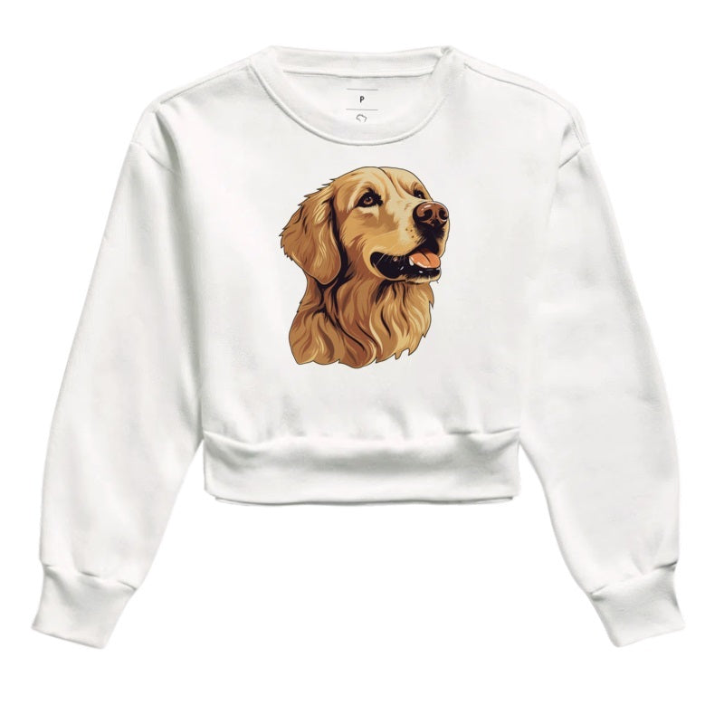 Moletom Cropped - Golden Retriever