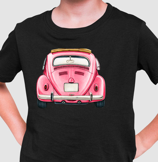 Camiseta Infantil - Fusca Rosa