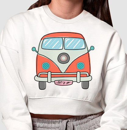 Moletom Cropped - Kombi Laranja