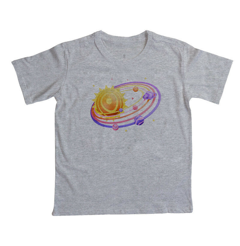 Camiseta Infantil - Sistema Solar Colorido