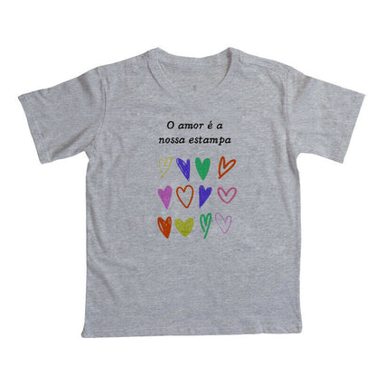 Camiseta Infantil - Estampa Amor