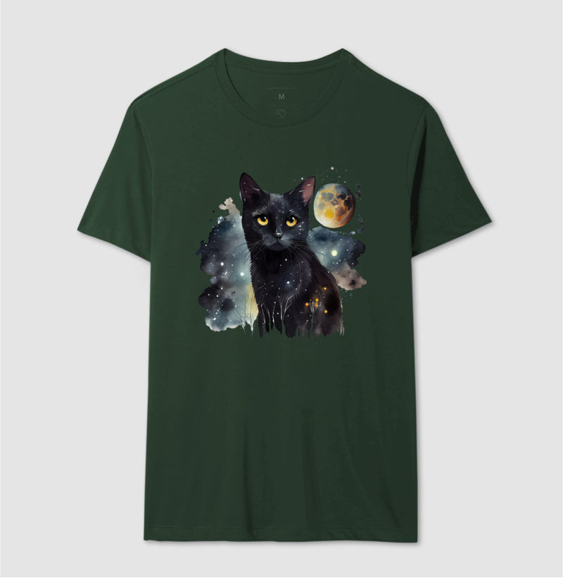 Camiseta - Gato Preto Luar