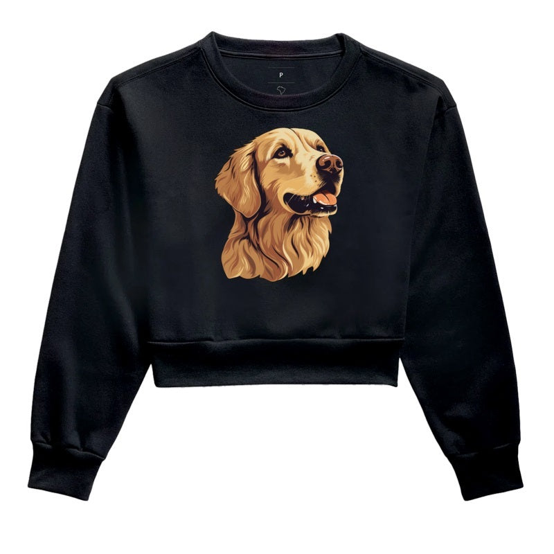 Moletom Cropped - Golden Retriever