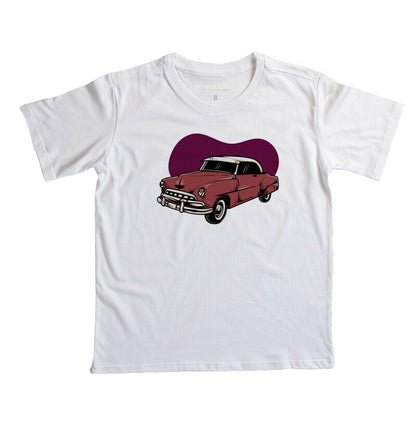 Camiseta Infantil - Carro Antigo Vinho