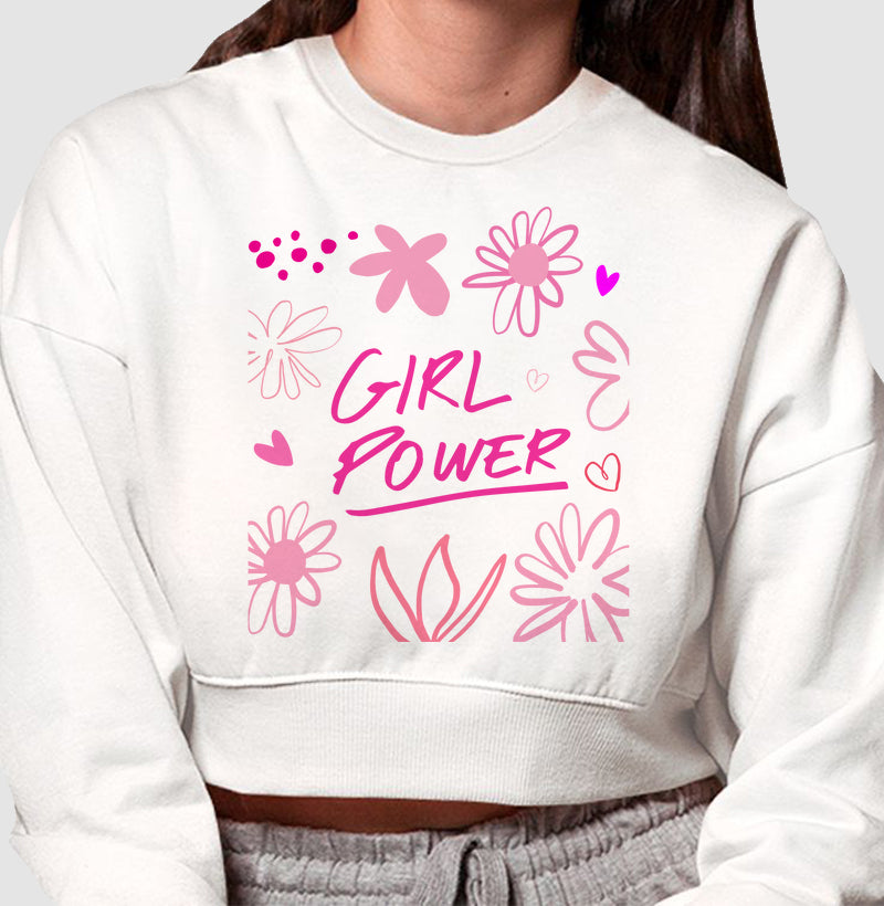 Moletom Cropped - Girl Power Flávia