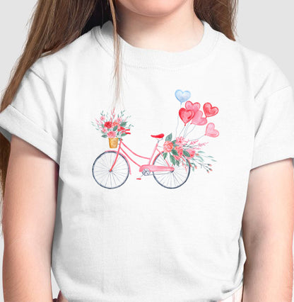Camiseta Infantil - Bike Flores